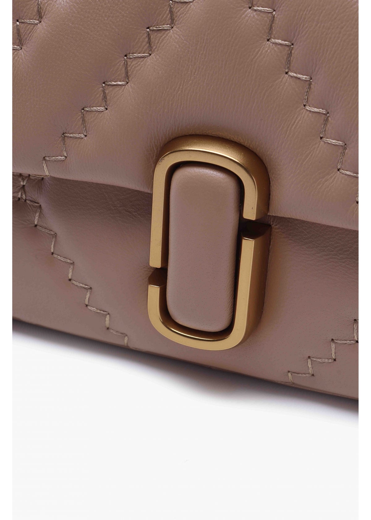 The Quilted Leather J Marc Mini Camel Shoulder Bag