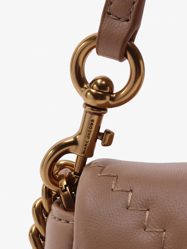 The Quilted Leather J Marc Mini Camel Shoulder Bag