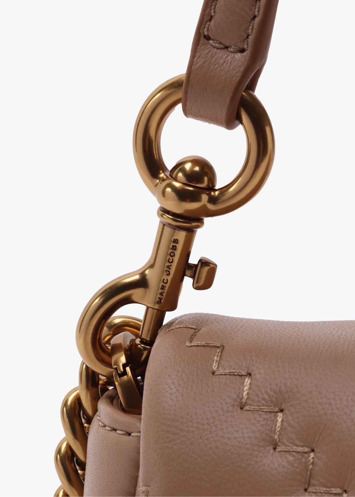 The Quilted Leather J Marc Mini Camel Shoulder Bag