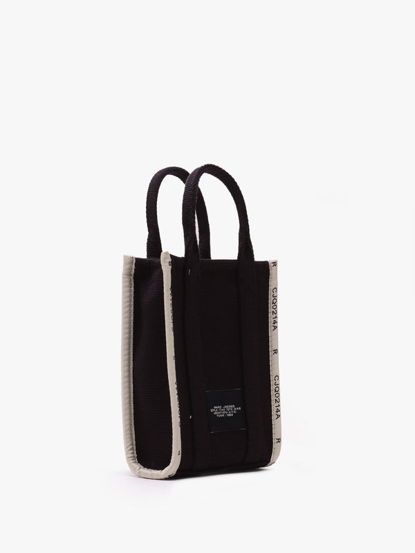 The Jacquard Mini Black Cross-Body Tote Bag