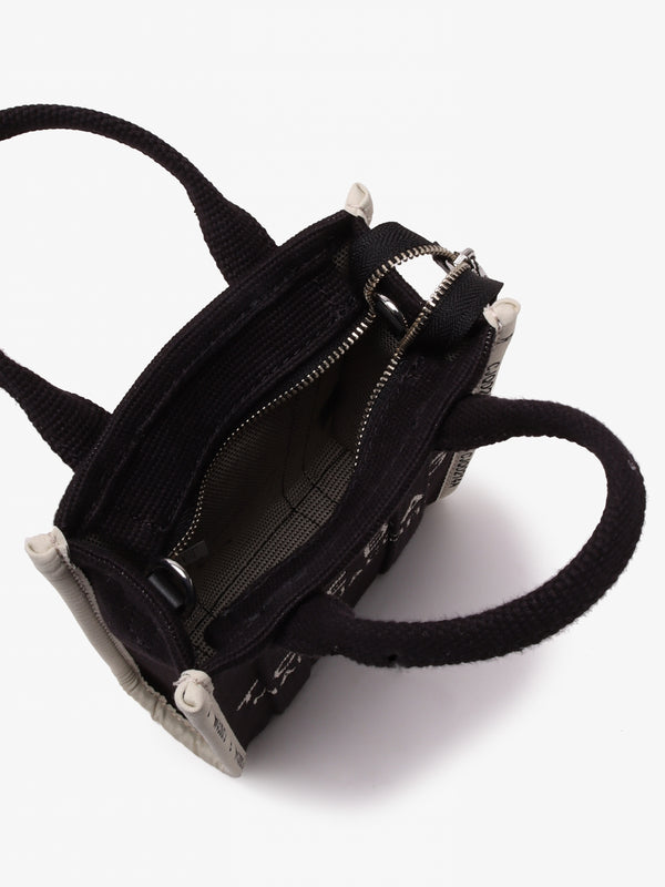 The Jacquard Mini Black Cross-Body Tote Bag