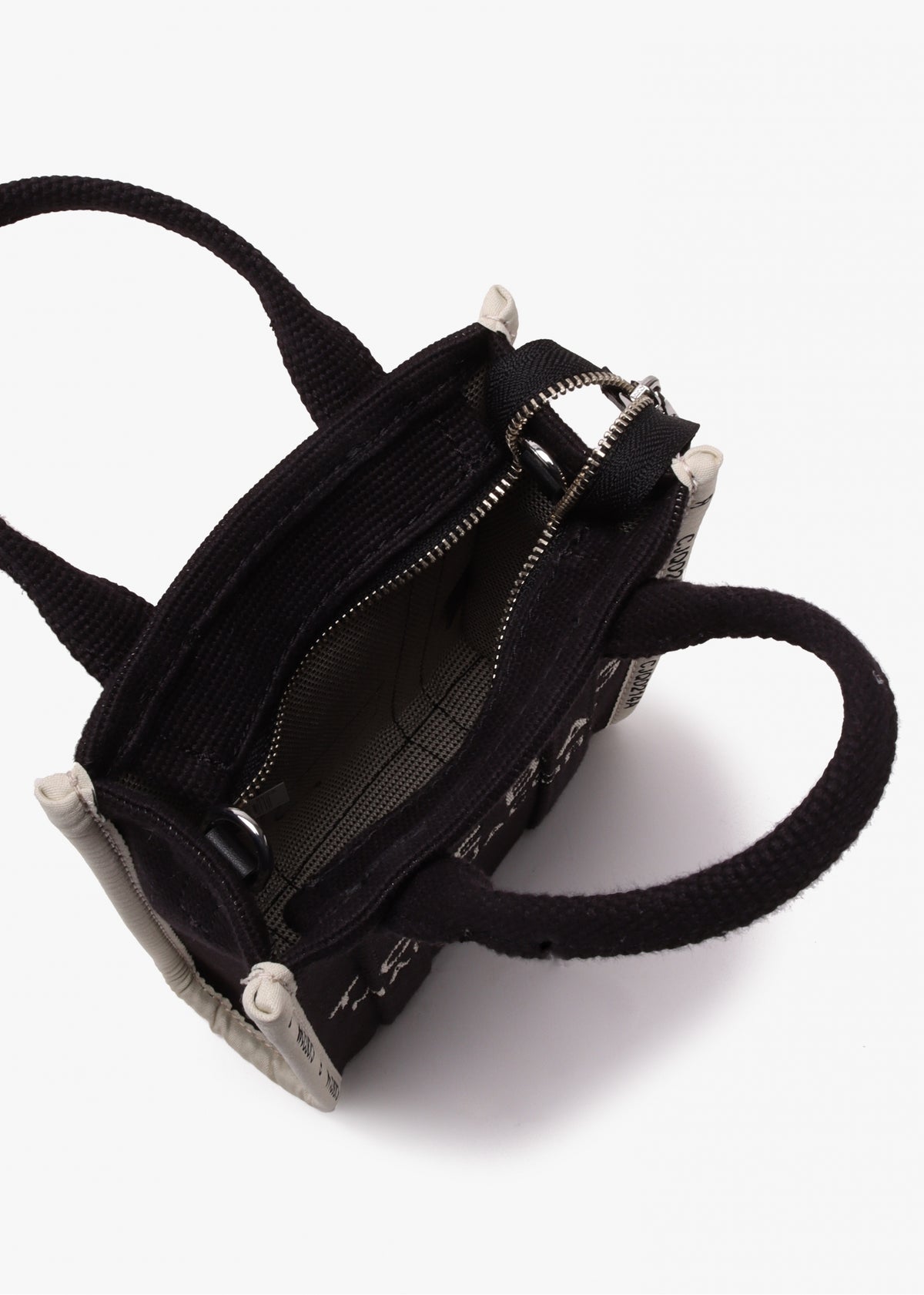 The Jacquard Mini Black Cross-Body Tote Bag