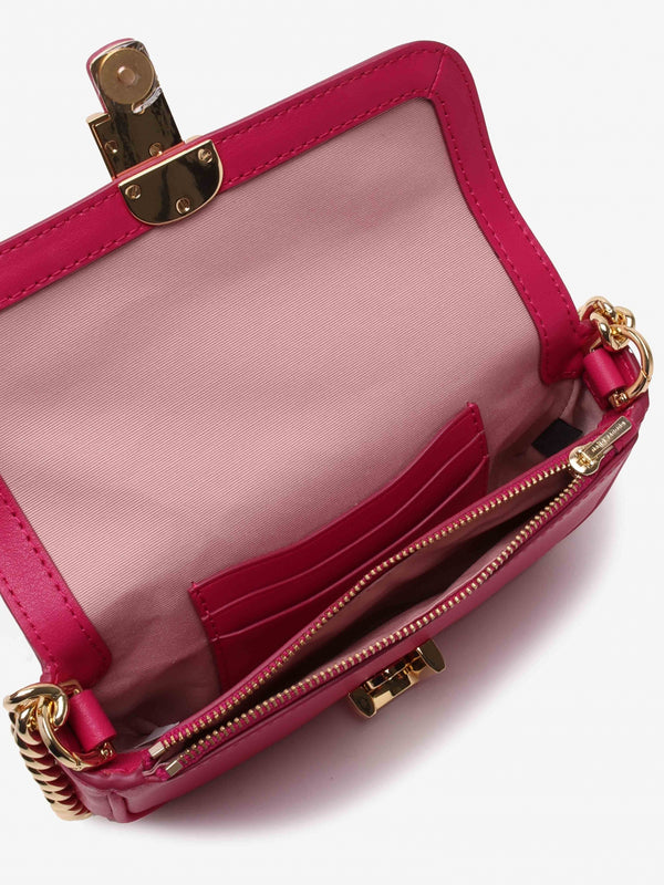 The J Marc Mini Lipstick Pink Leather Shoulder Bag