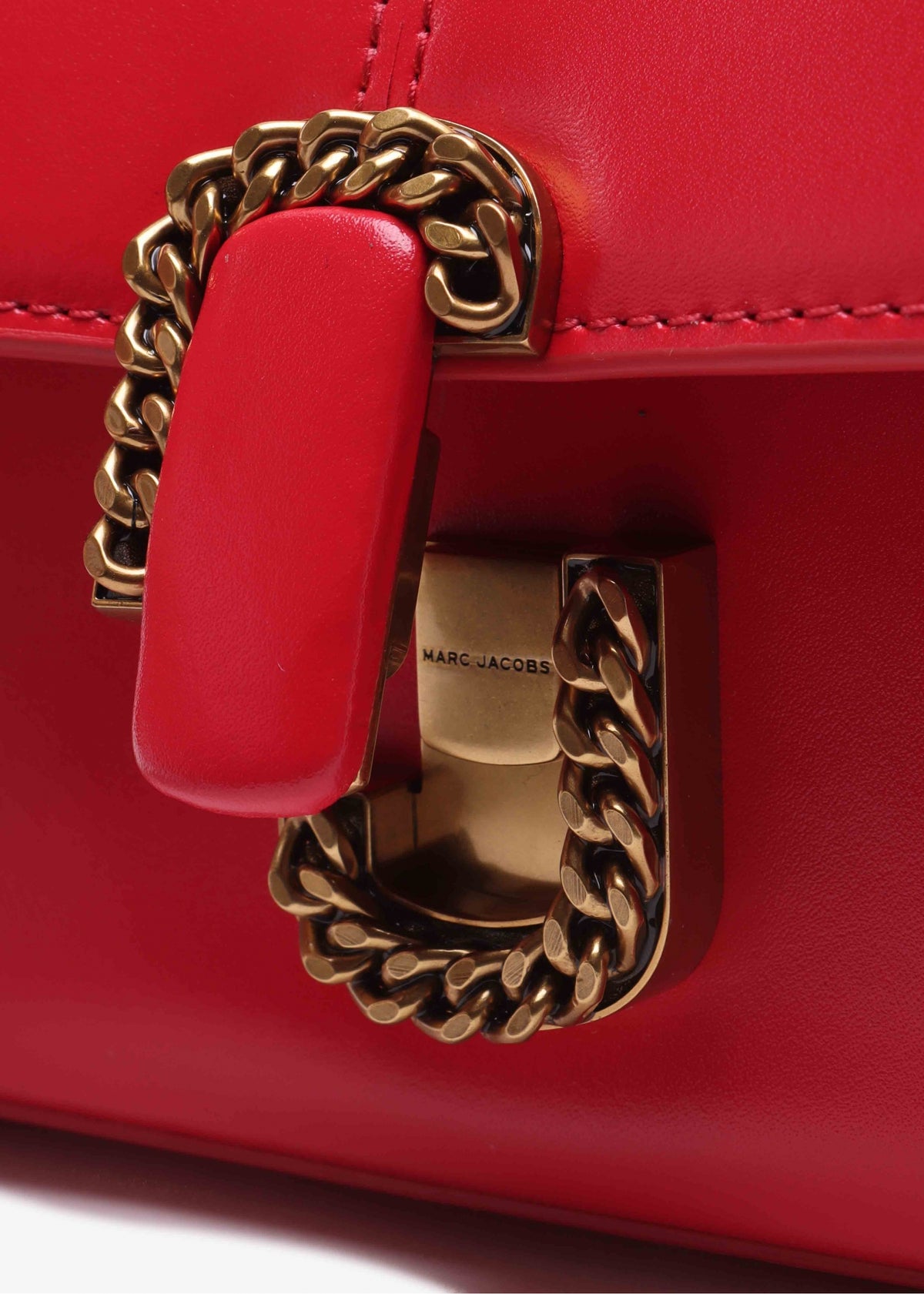 The ST. Marc True Red Leather Chain Wallet