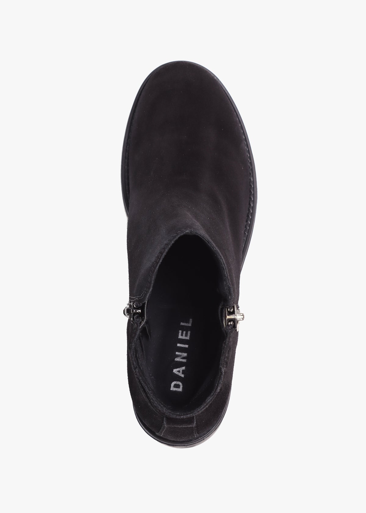 Locky Black Suede Block Heel Ankle Boots