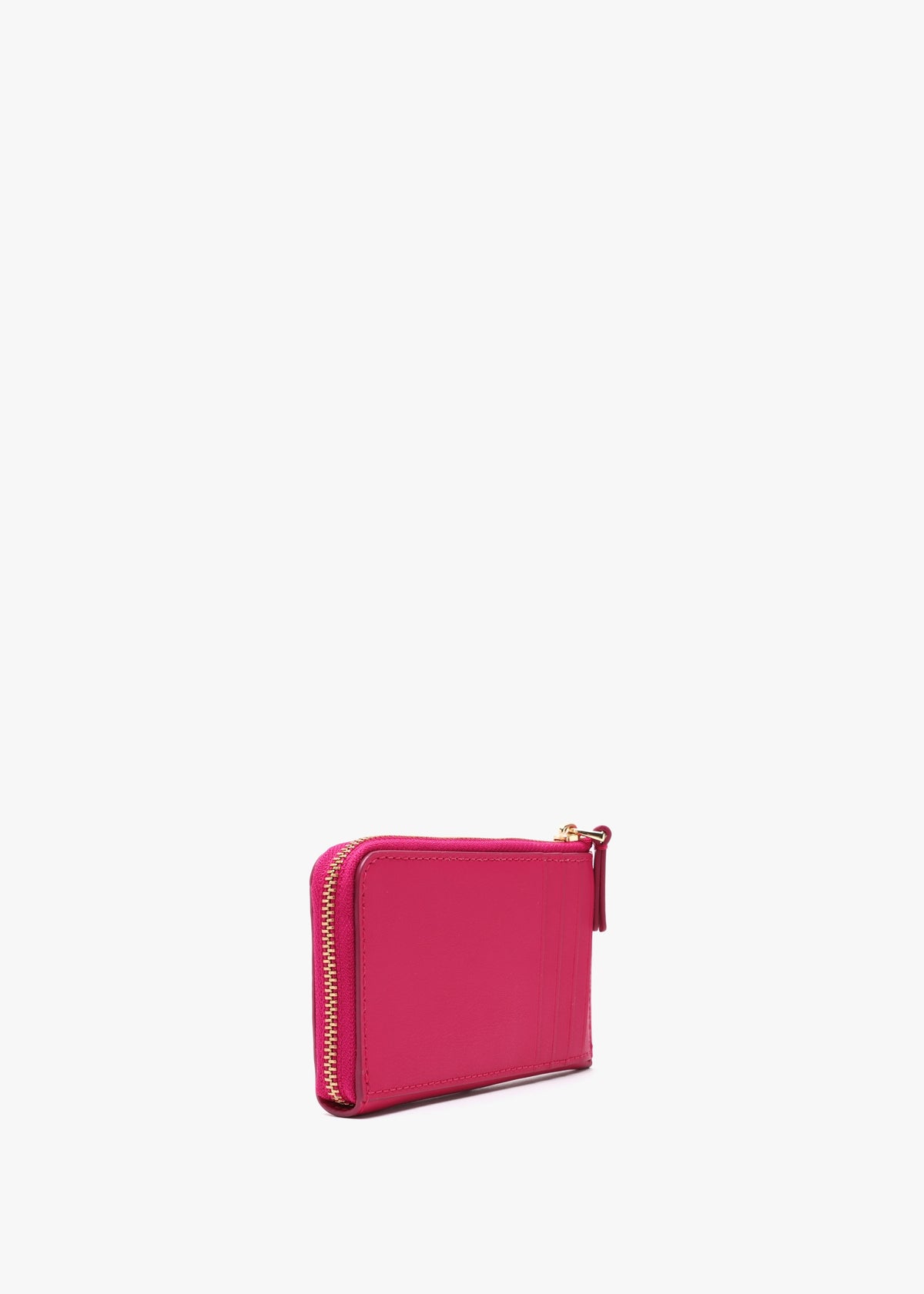 The J Marc Top Zip Lipstick Pink Leather Multi Wallet