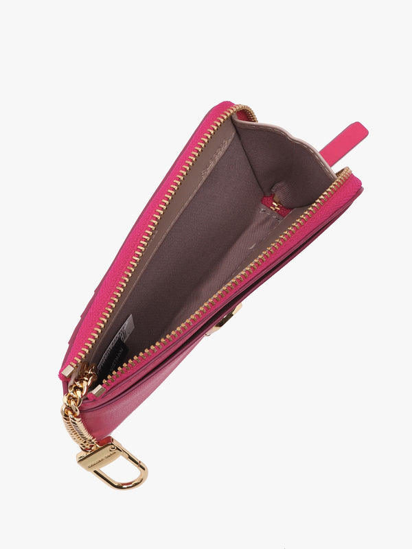 The J Marc Top Zip Lipstick Pink Leather Multi Wallet
