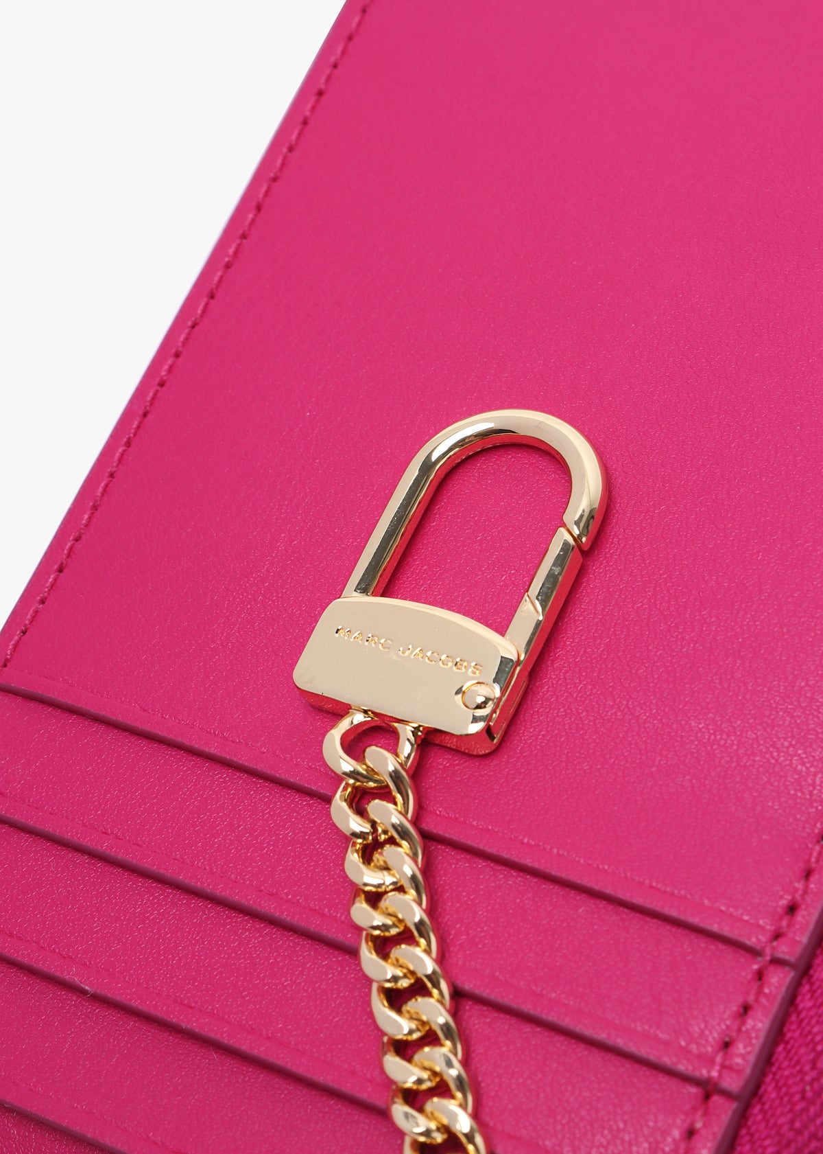 The J Marc Top Zip Lipstick Pink Leather Multi Wallet