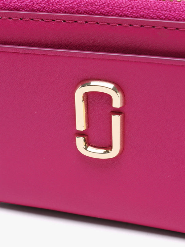 The J Marc Top Zip Lipstick Pink Leather Multi Wallet
