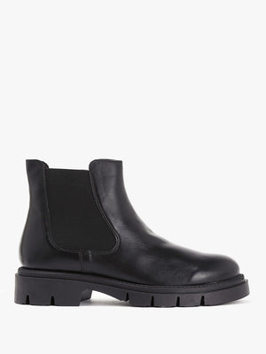 Leah Black Leather Chelsea Boots