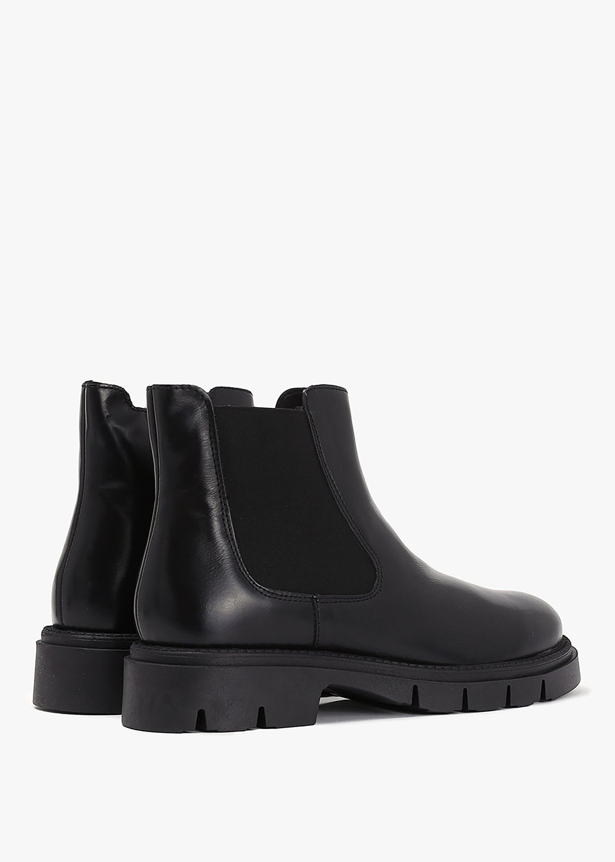 Leah Black Leather Chelsea Boots