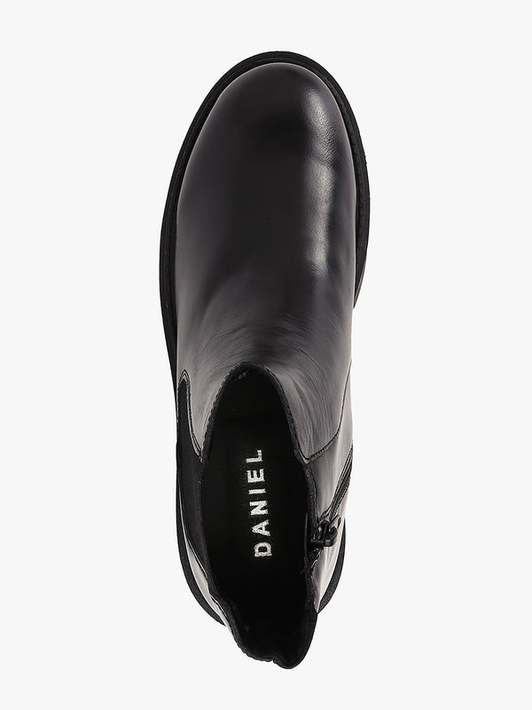 Leah Black Leather Chelsea Boots
