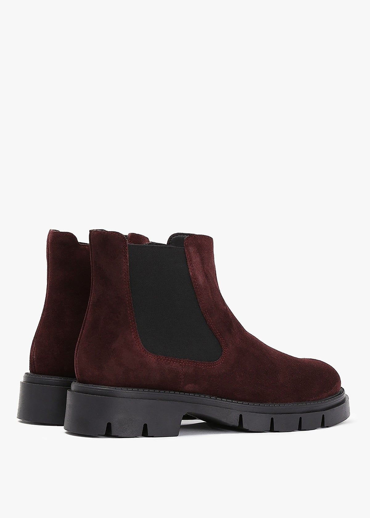 Leah Burgundy Suede Chelsea Boots