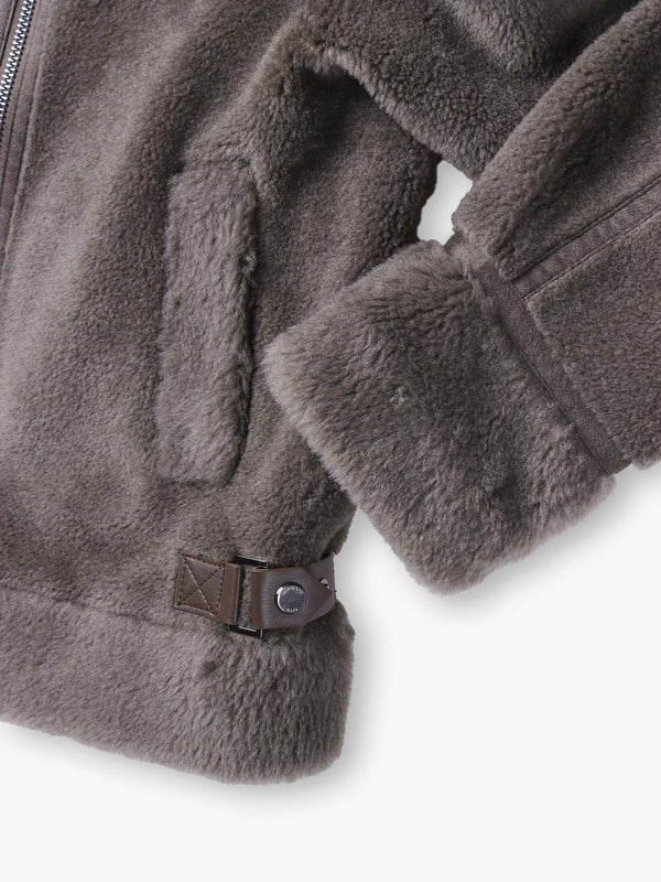 Tresor Grey Wool Aviator Jacket