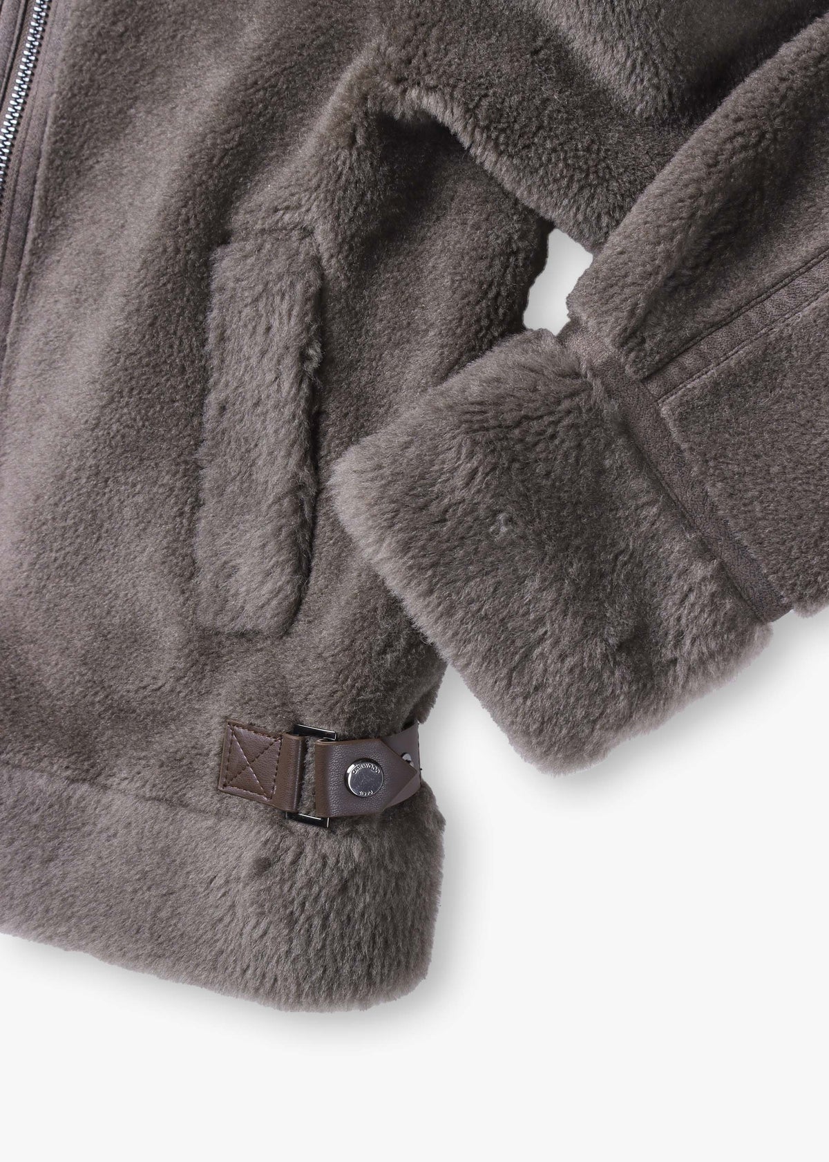 Tresor Grey Wool Aviator Jacket