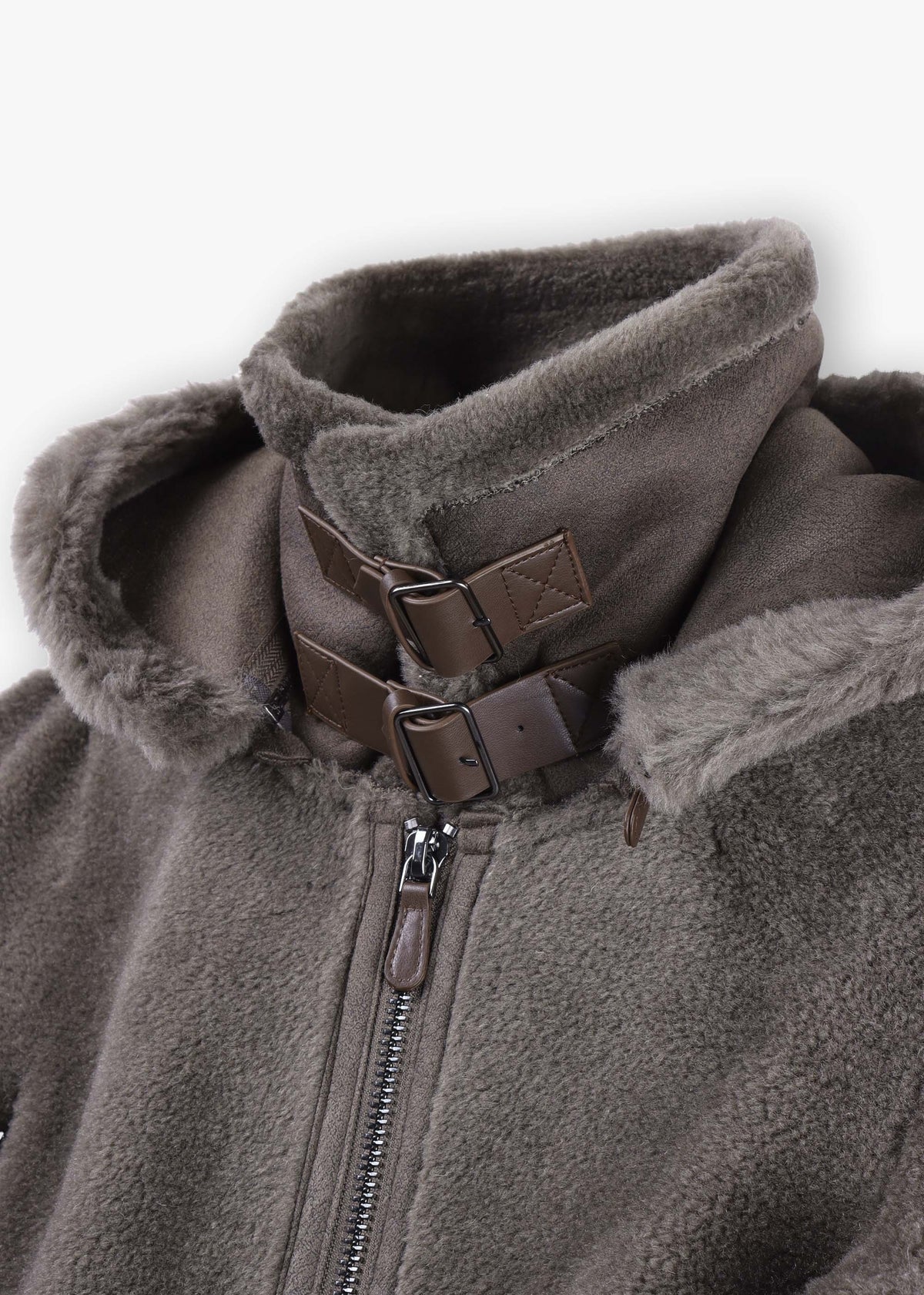 Tresor Grey Wool Aviator Jacket