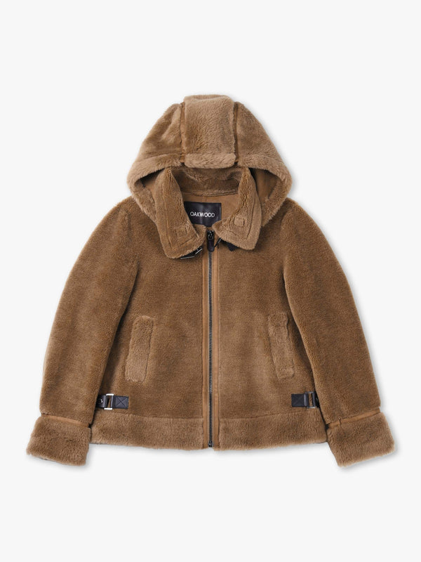 Tresor Tan Wool Aviator Jacket