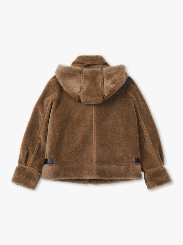 Tresor Tan Wool Aviator Jacket