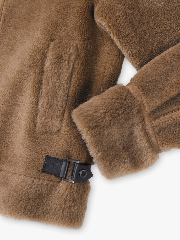 Tresor Tan Wool Aviator Jacket