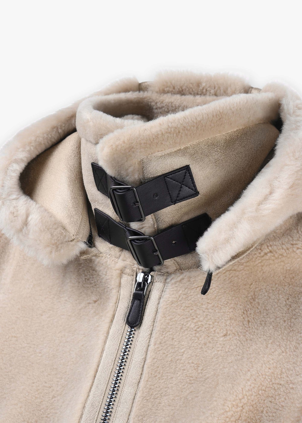 Tresor Beige Wool Aviator Jacket