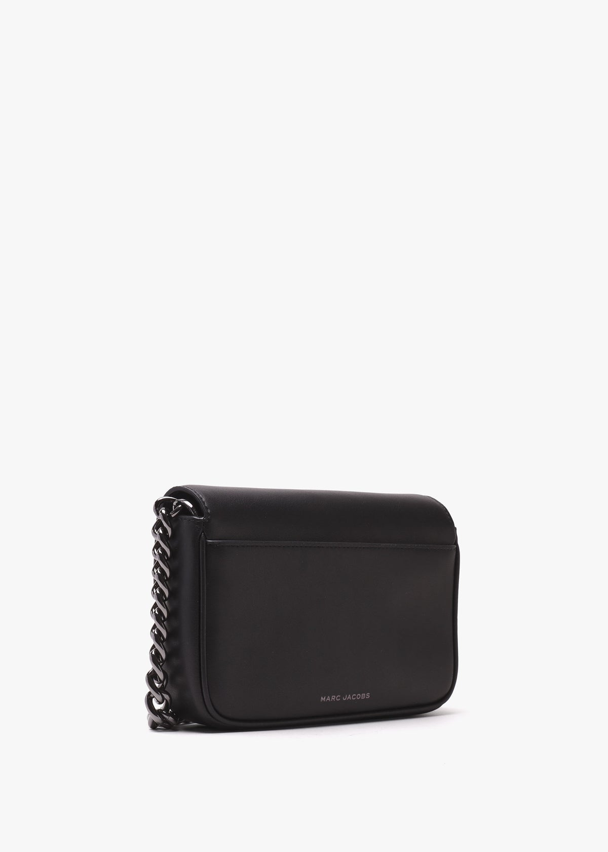 The J Marc Black Gunmetal Leather Shoulder Bag