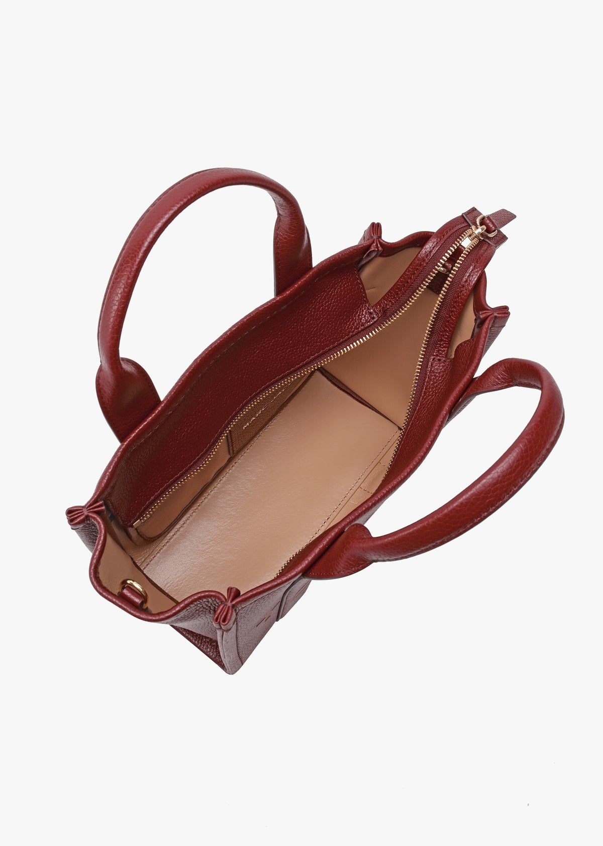 The Leather Small Cherry Tote Bag