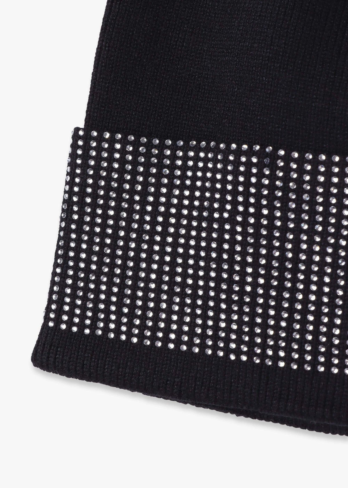 Black Jewel Knitted Pom Pom Hat