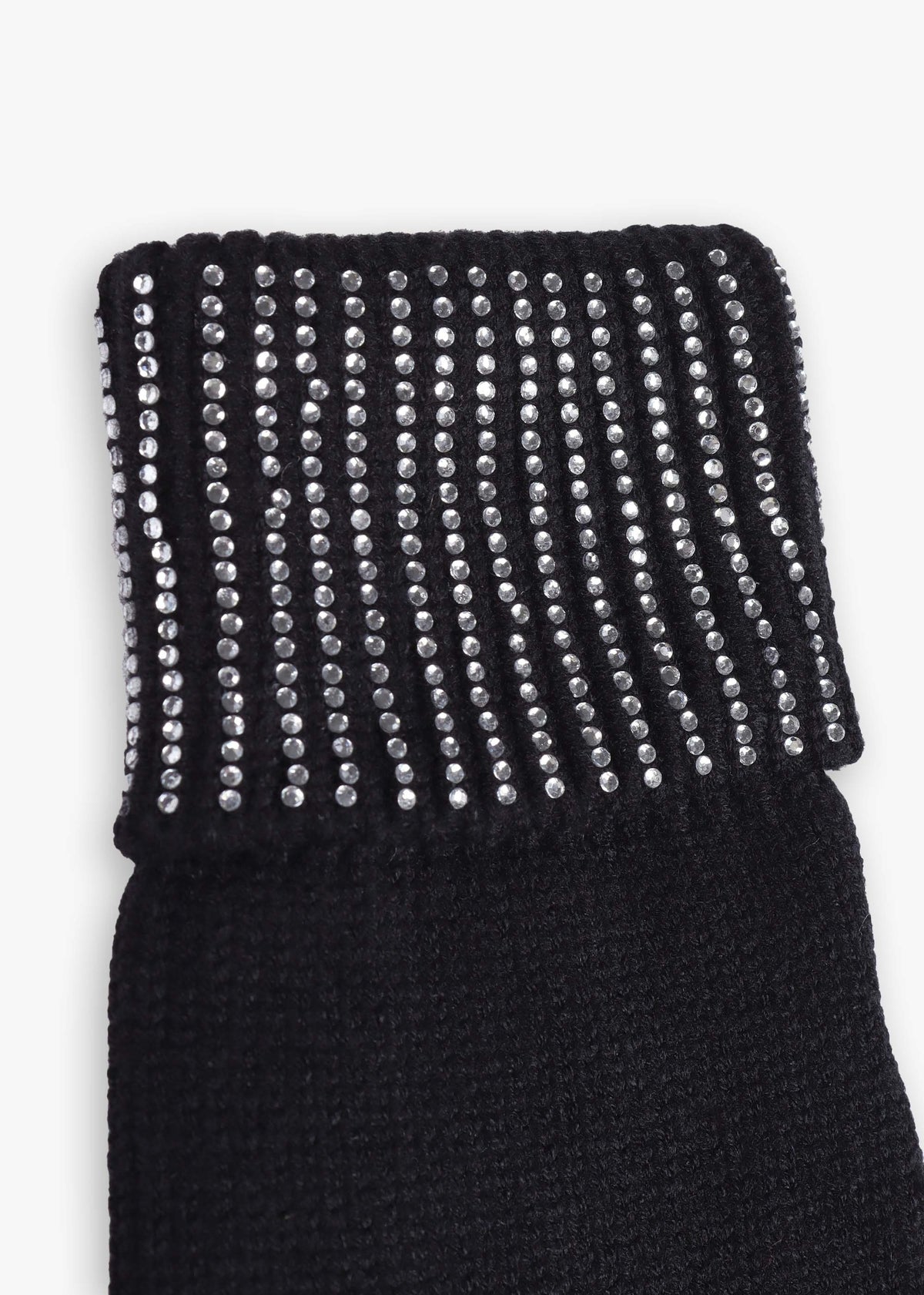 Black Jewel Knitted Gloves