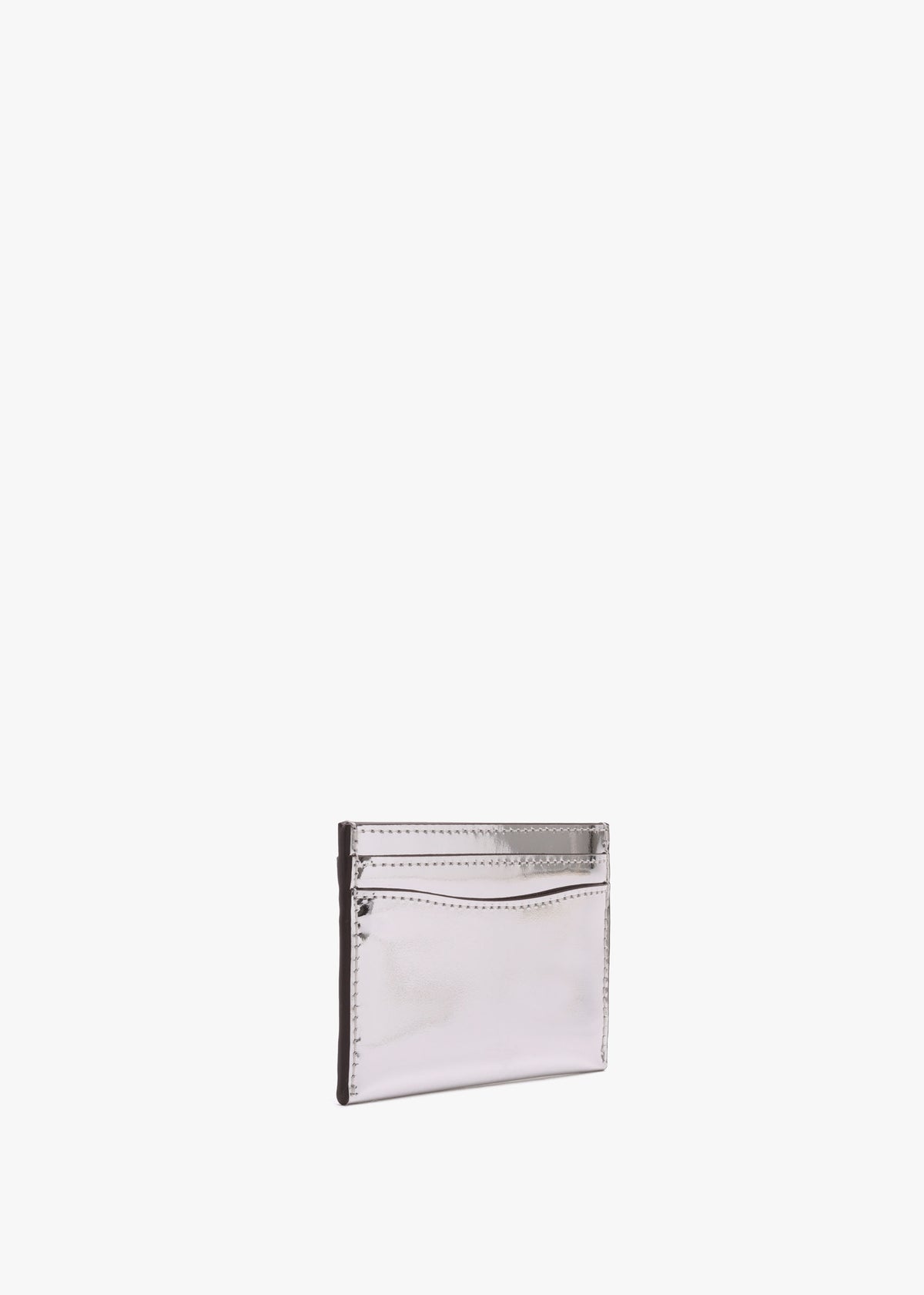 Essential Silver Metallic Leather Card Case