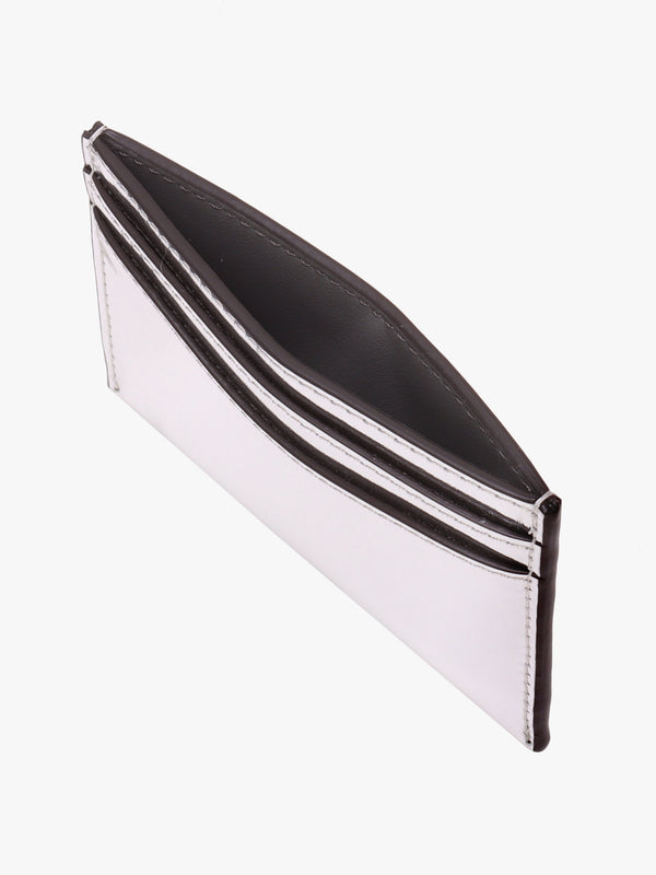 Essential Silver Metallic Leather Card Case