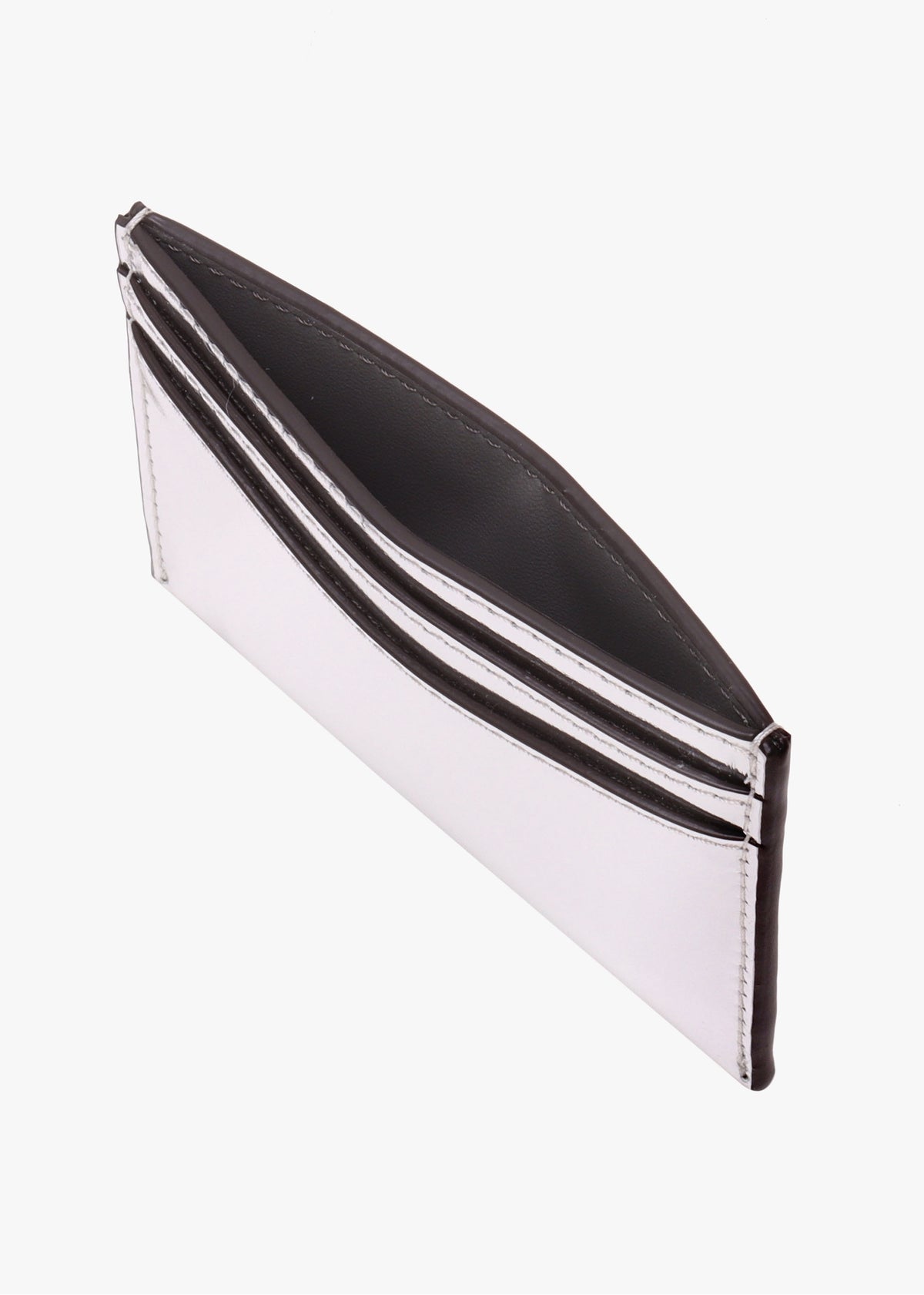 Essential Silver Metallic Leather Card Case