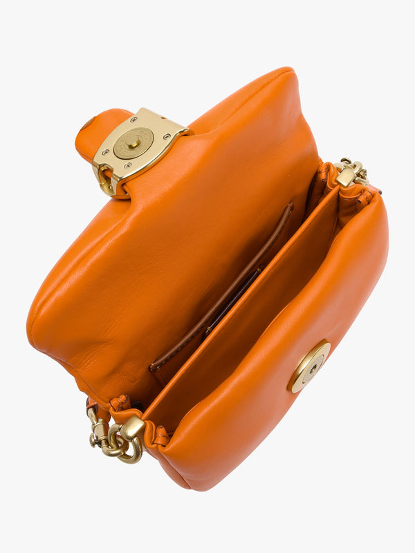 Pillow Tabby 18 Sun Orange Leather Shoulder Bag