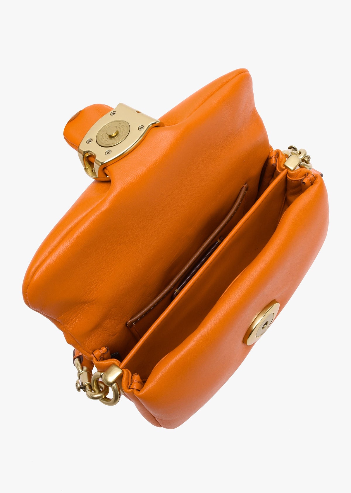 Pillow Tabby 18 Sun Orange Leather Shoulder Bag
