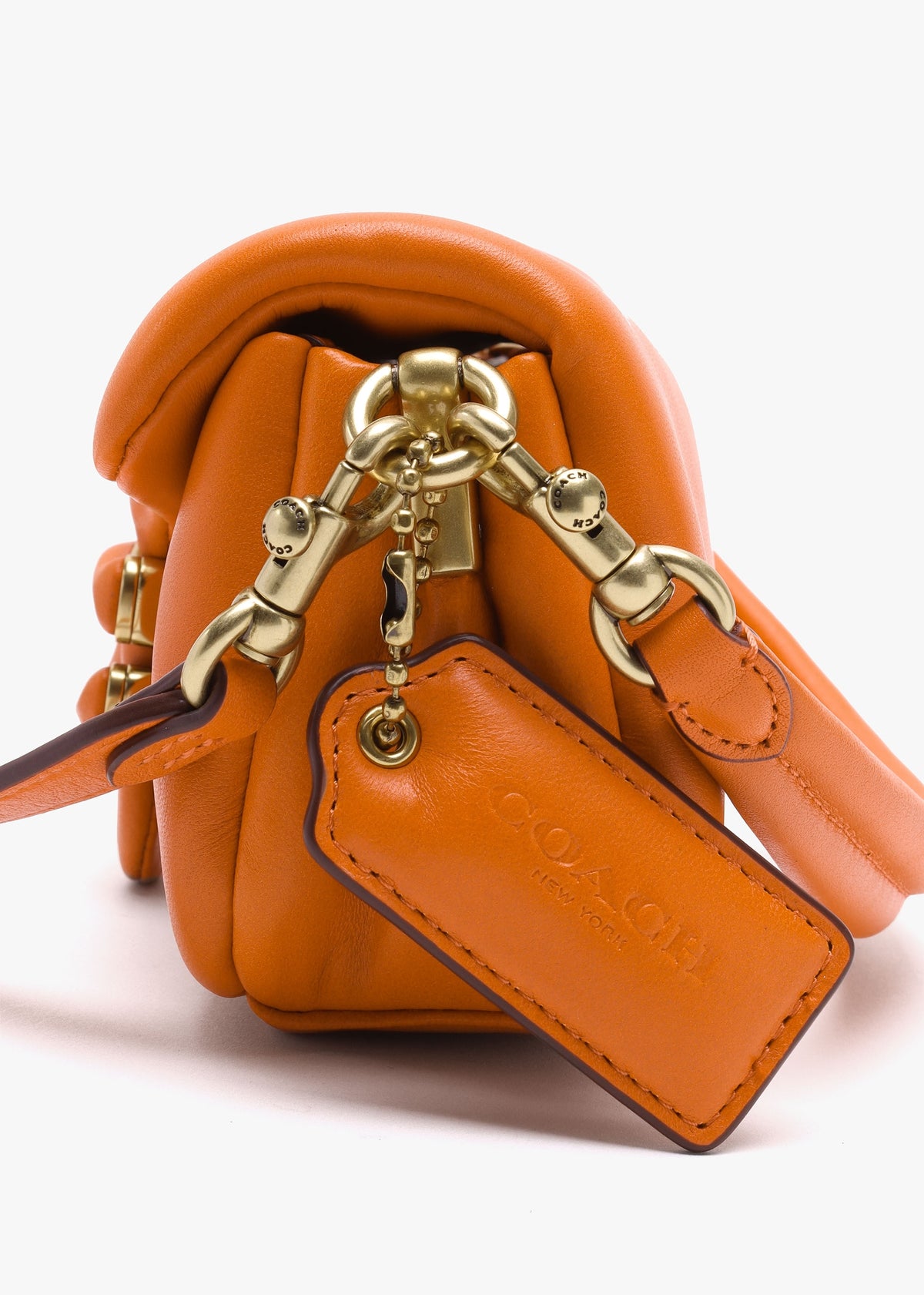 Pillow Tabby 18 Sun Orange Leather Shoulder Bag
