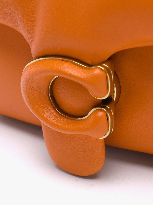 Pillow Tabby 18 Sun Orange Leather Shoulder Bag