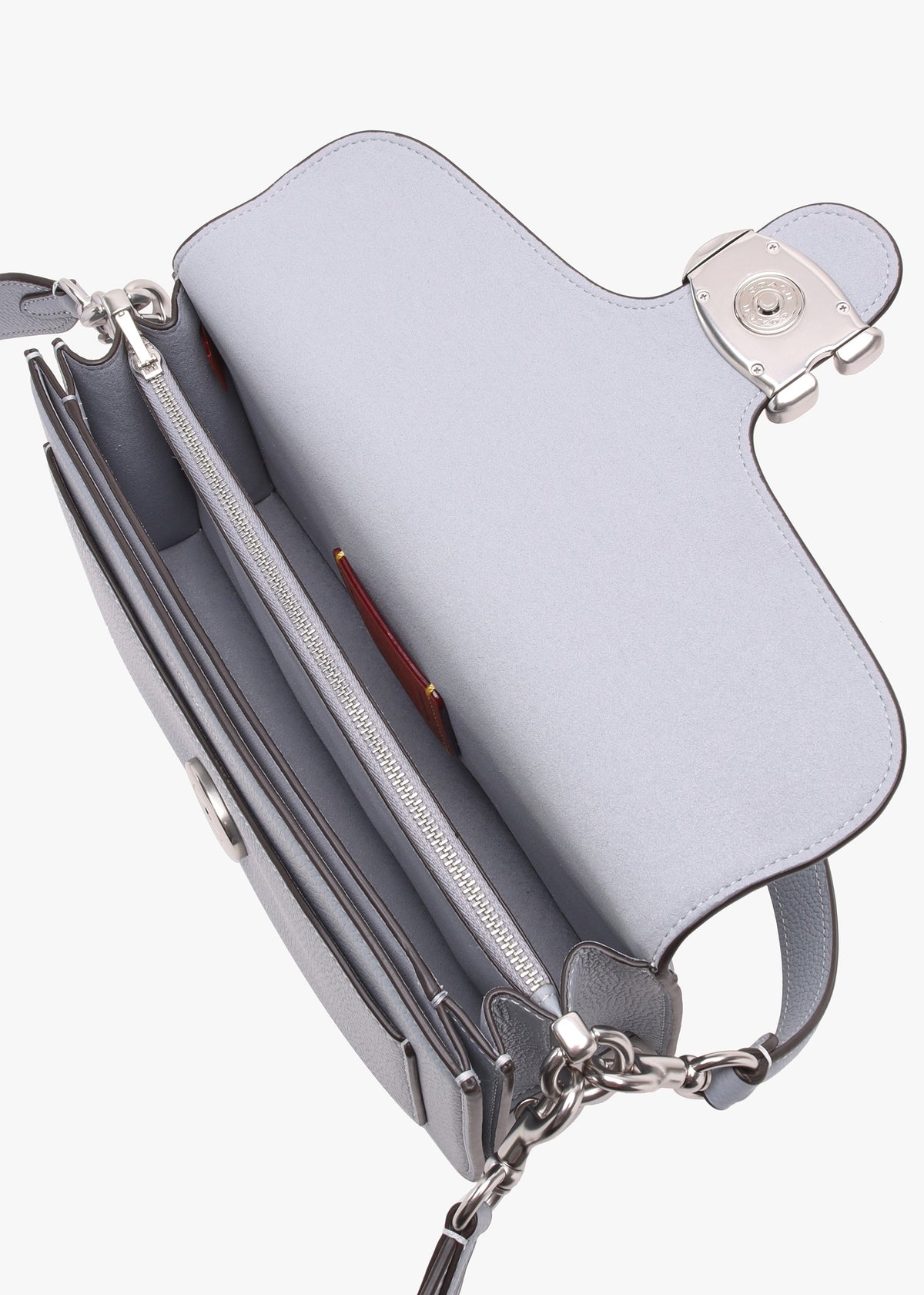 Tabby 26 Grey Blue Leather Shoulder Bag