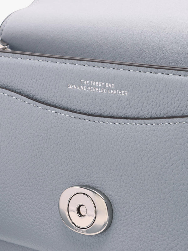 Tabby 26 Grey Blue Leather Shoulder Bag
