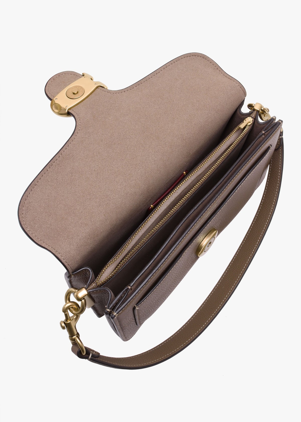 Tabby 26 Dark Stone Leather Shoulder Bag