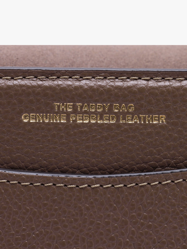 Tabby 26 Dark Stone Leather Shoulder Bag