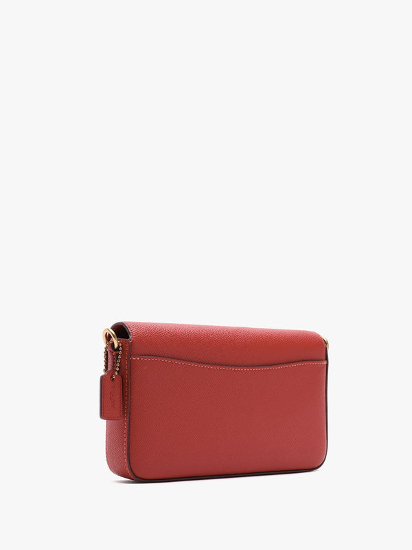 Wyn Enamel Red Crossgrain Leather Cross-Body Bag
