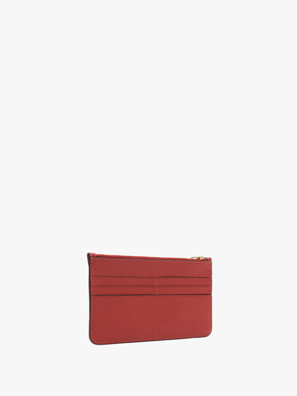 Wyn Enamel Red Crossgrain Leather Cross-Body Bag