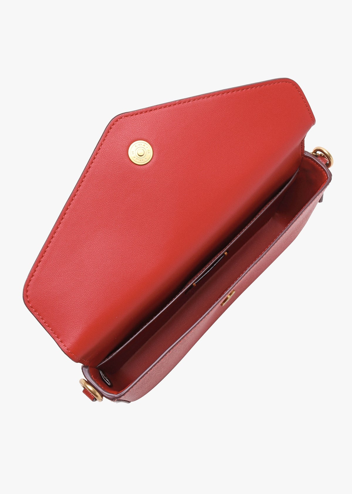 Wyn Enamel Red Crossgrain Leather Cross-Body Bag