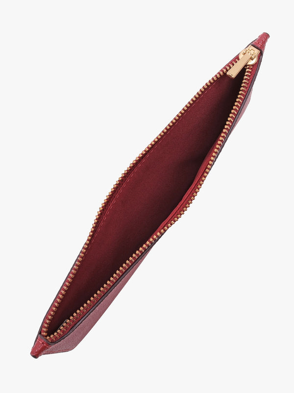 Wyn Enamel Red Crossgrain Leather Cross-Body Bag