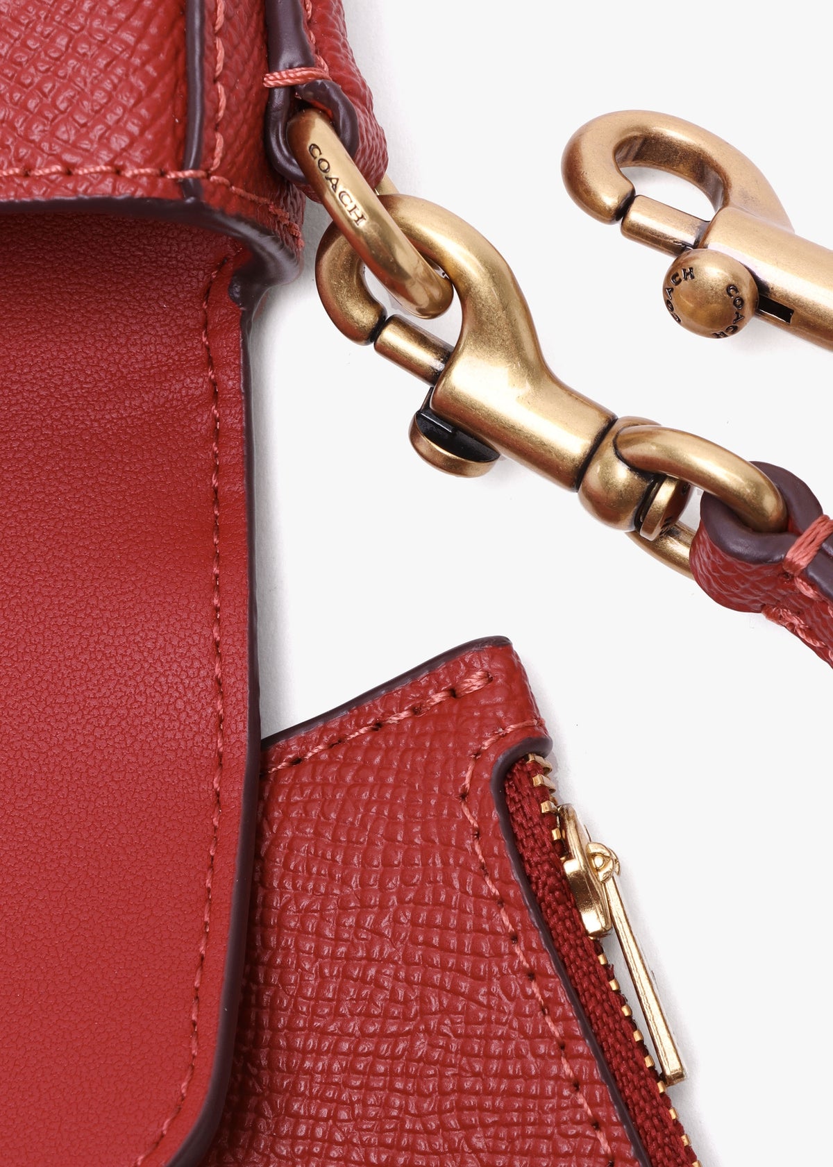 Wyn Enamel Red Crossgrain Leather Cross-Body Bag