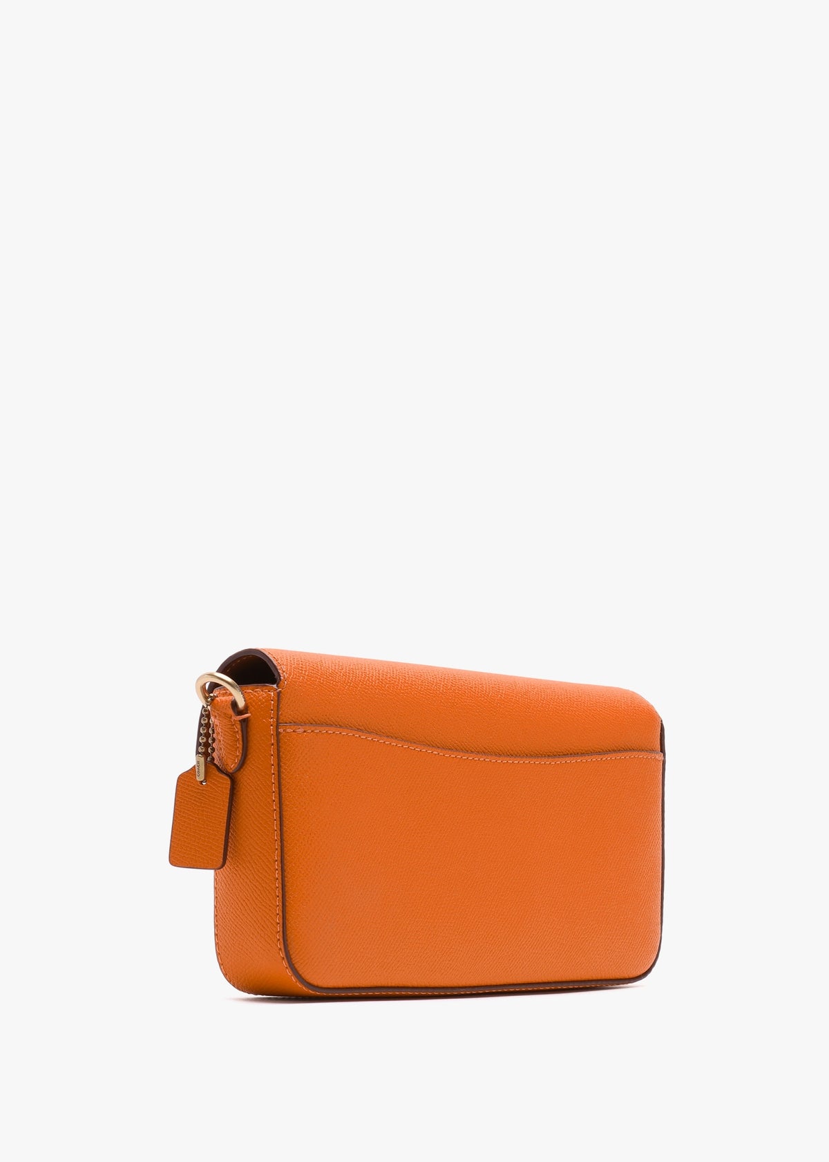 Wyn Sun Orange Crossgrain Leather Cross-Body Bag