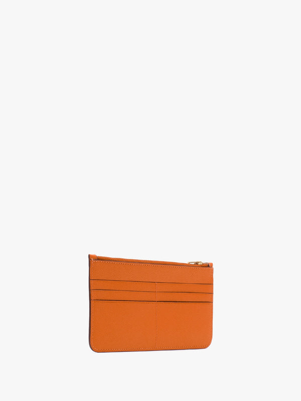 Wyn Sun Orange Crossgrain Leather Cross-Body Bag