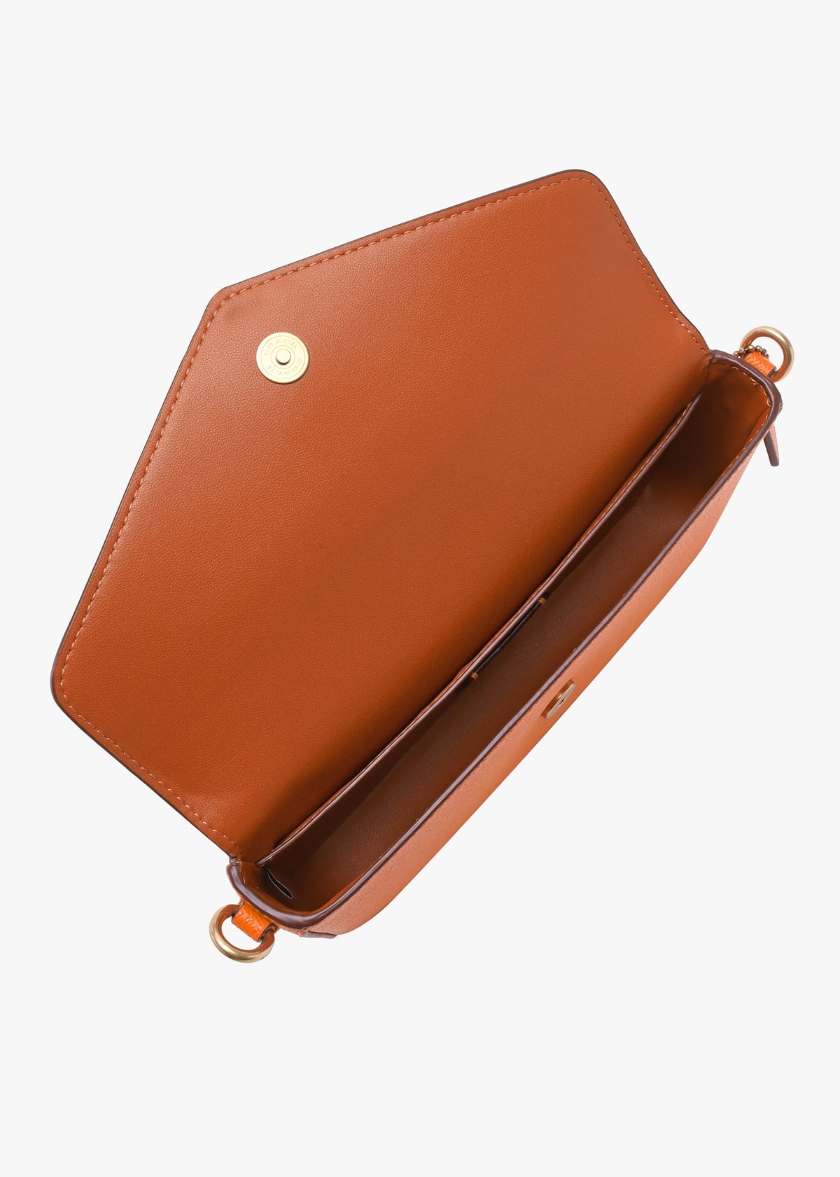 Wyn Sun Orange Crossgrain Leather Cross-Body Bag