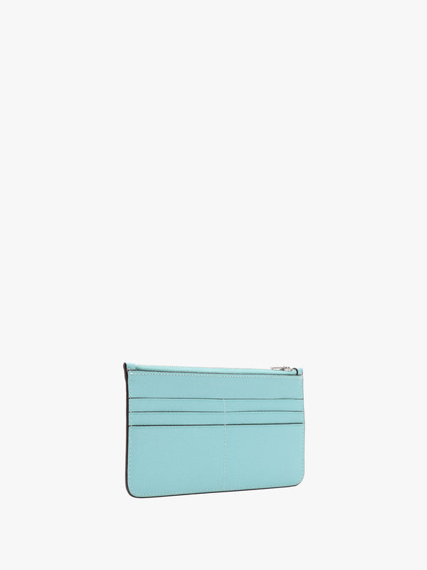 Wyn Faded Blue Crossgrain Leather Cross-Body Bag
