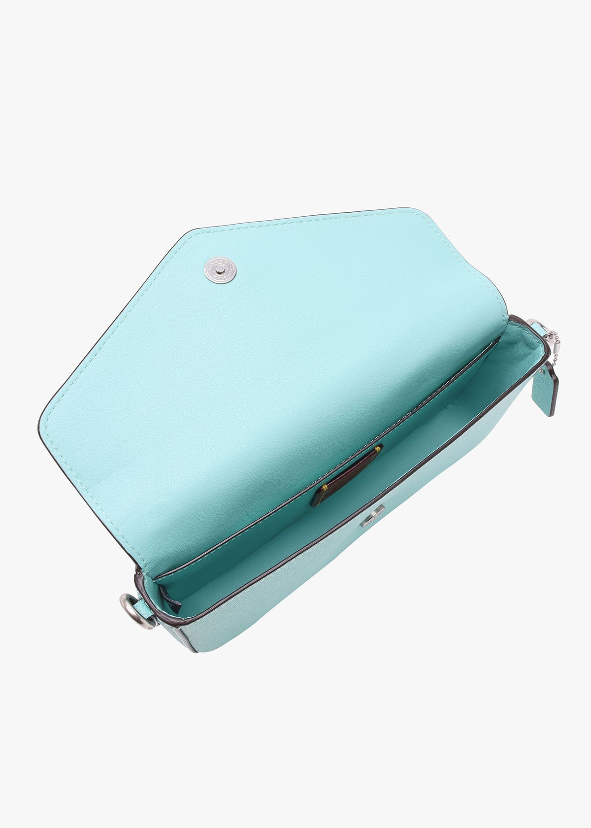 Wyn Faded Blue Crossgrain Leather Cross-Body Bag