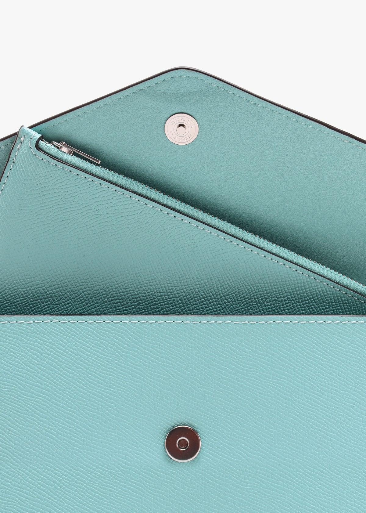 Wyn Faded Blue Crossgrain Leather Cross-Body Bag